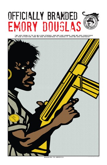 Print Design: EMORY DOUGLAS REPRINT - MSG TO AMERICA
